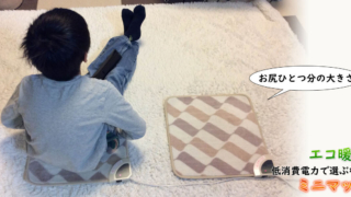 ミニマットで温まってる画像