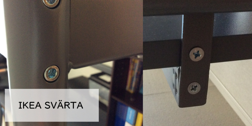 IKEAのロフトベッド「SVÄRTA」のねじが出っ張っていないことを説明する画像